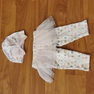 Baby Pants Tutu with Matching Hat